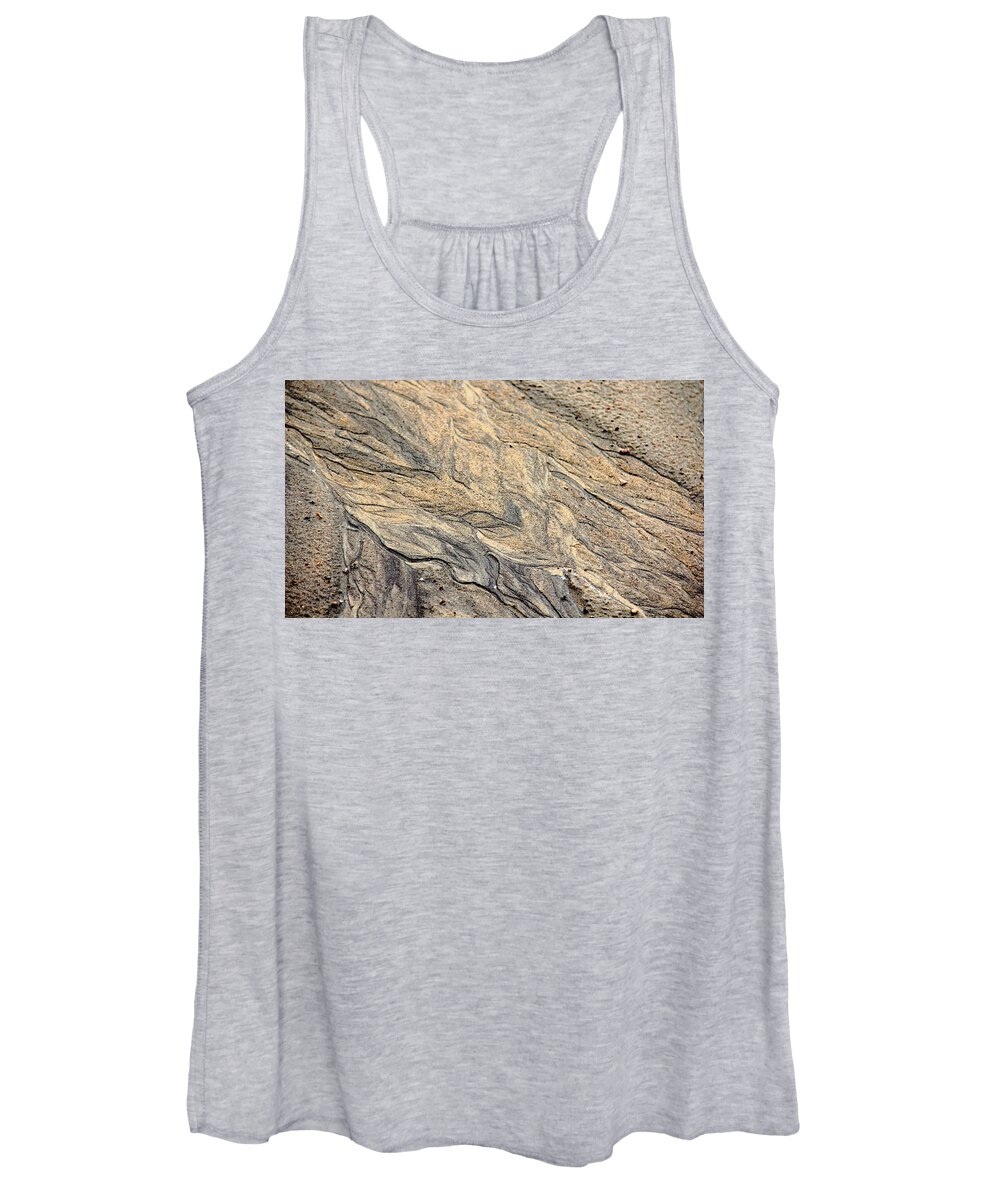 Abstract Women's Tank Top featuring the photograph Sand Art by Debbie Oppermann