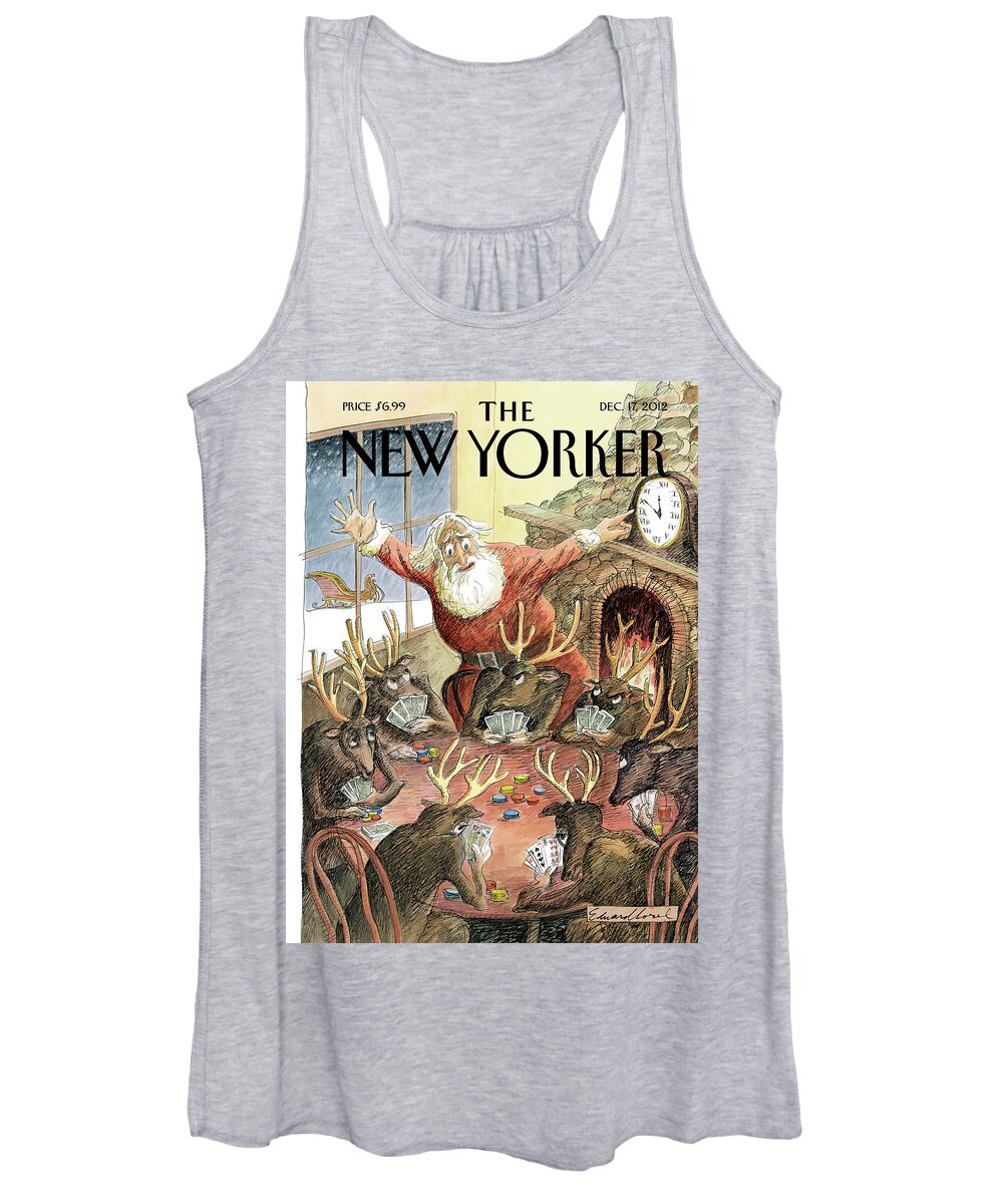 Santa Women's Tank Top featuring the painting When Duty Palls by Edward Sorel