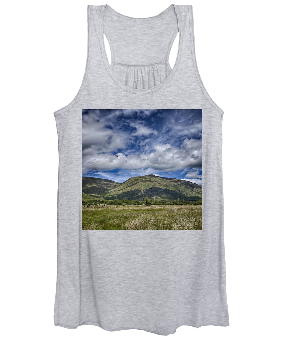 Loch Women's Tank Top featuring the photograph Scotland Loch Awe mountain landscape by Sophie McAulay