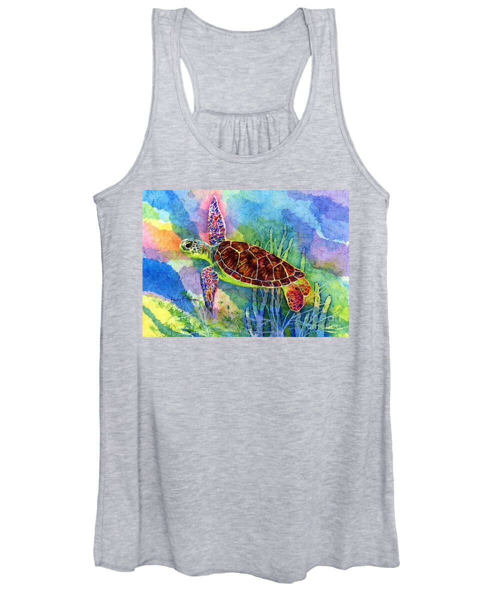 Turtle Women's Tank Top featuring the painting Sea Turtle by Hailey E Herrera