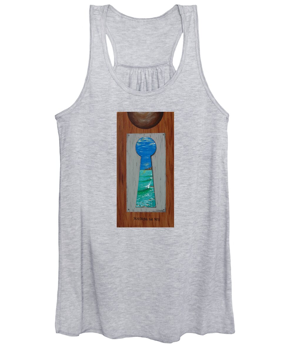 Key Women's Tank Top featuring the painting Search For The Key by Paul Carter