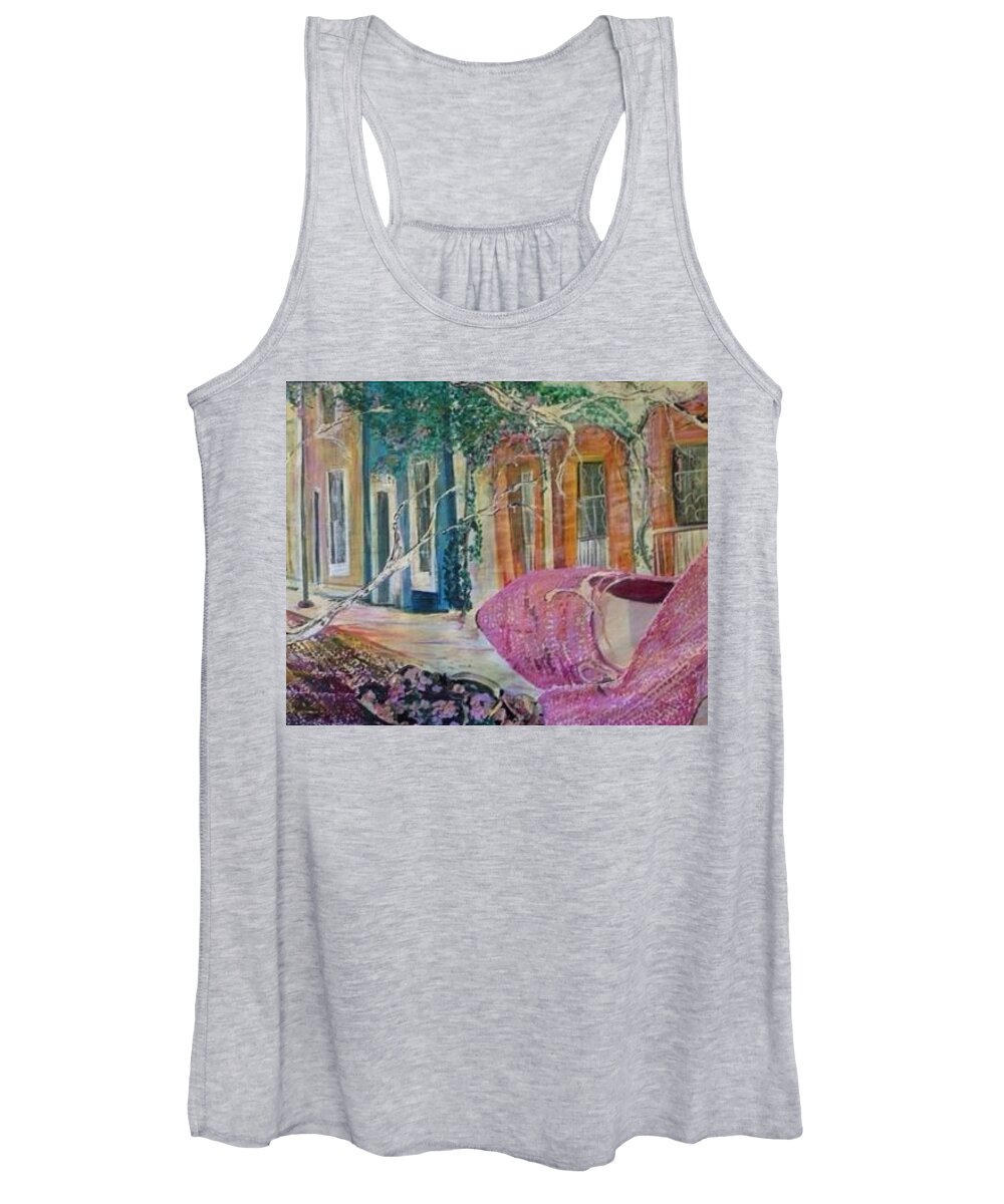 Shoes Women's Tank Top featuring the painting Searching by Peggy Blood