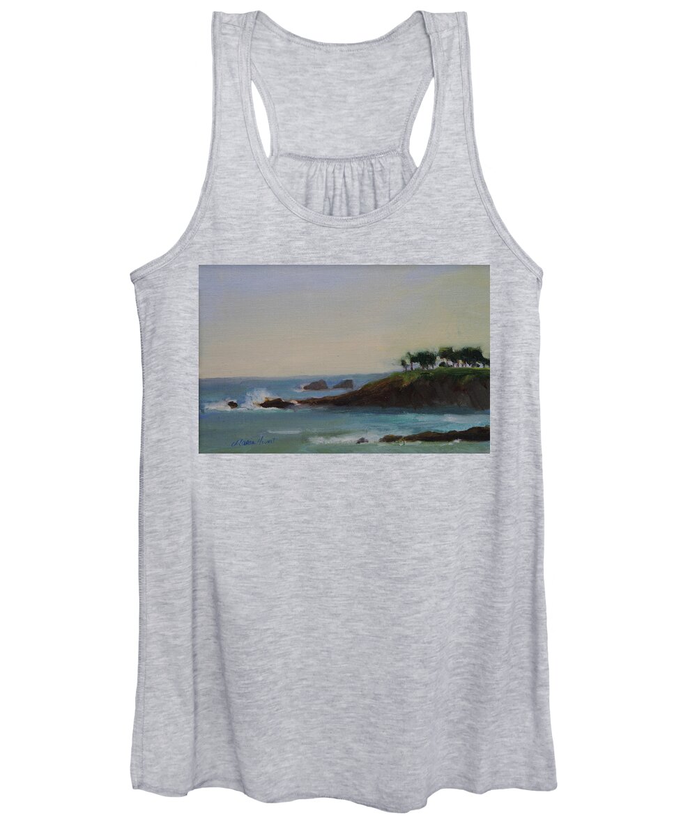 California Coast Women's Tank Top featuring the painting Serenity by Maria Hunt