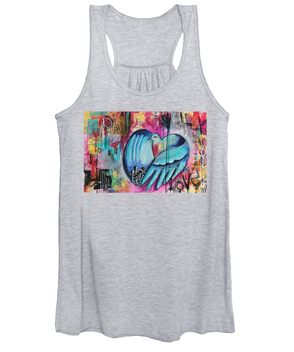 Worship Women's Tank Top featuring the mixed media Shelter by Carrie Todd