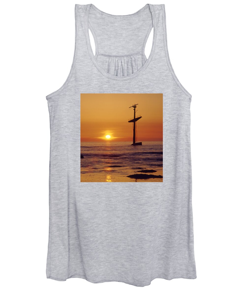 Shipwreck Women's Tank Top featuring the photograph 1A4145-A1-E-Shipwreck in the Bay by Ed Cooper Photography
