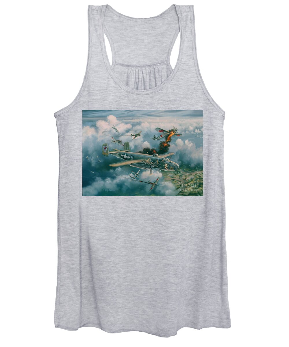 Aviation Art Women's Tank Top featuring the painting Shoot-Out Over Saigon by Randy Green
