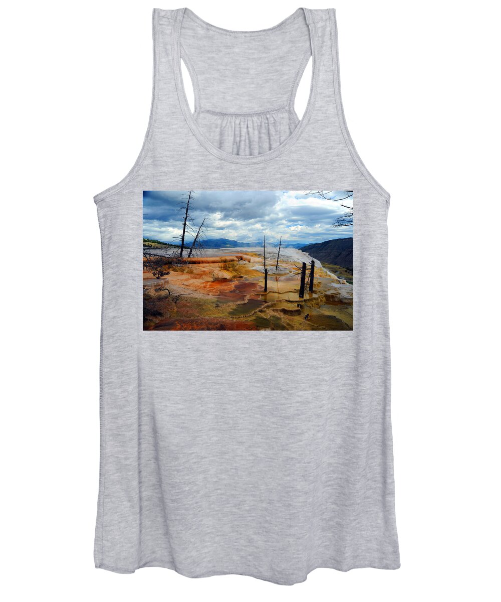 Yellowstone Women's Tank Top featuring the photograph Simmering Color by Richard Gehlbach