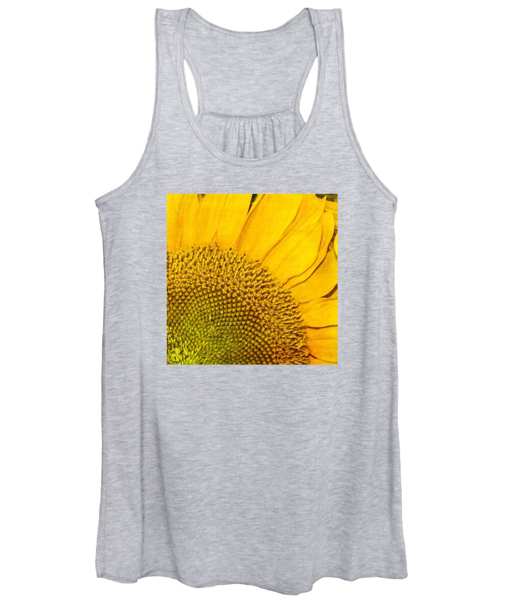 Sunflower Women's Tank Top featuring the photograph Slice of Sunshine by Cathy Kovarik