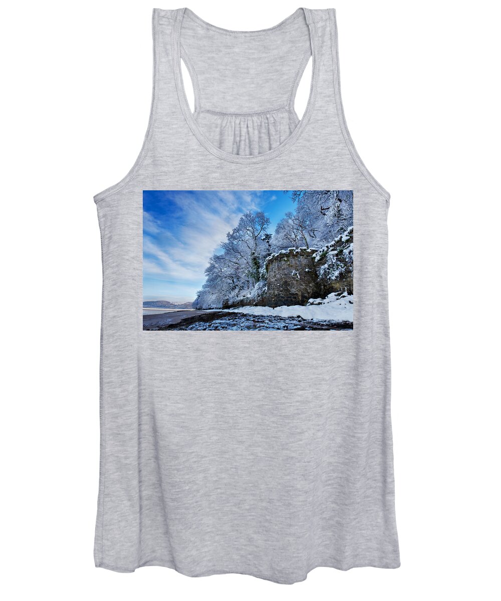 Winter Women's Tank Top featuring the photograph Snowy castle wall by B Cash