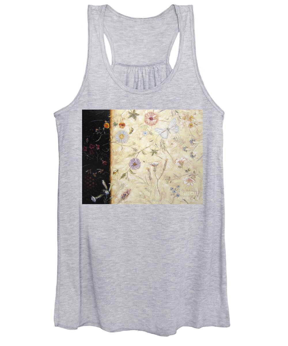 Bee Women's Tank Top featuring the painting So Many Choices by Randy Wollenmann