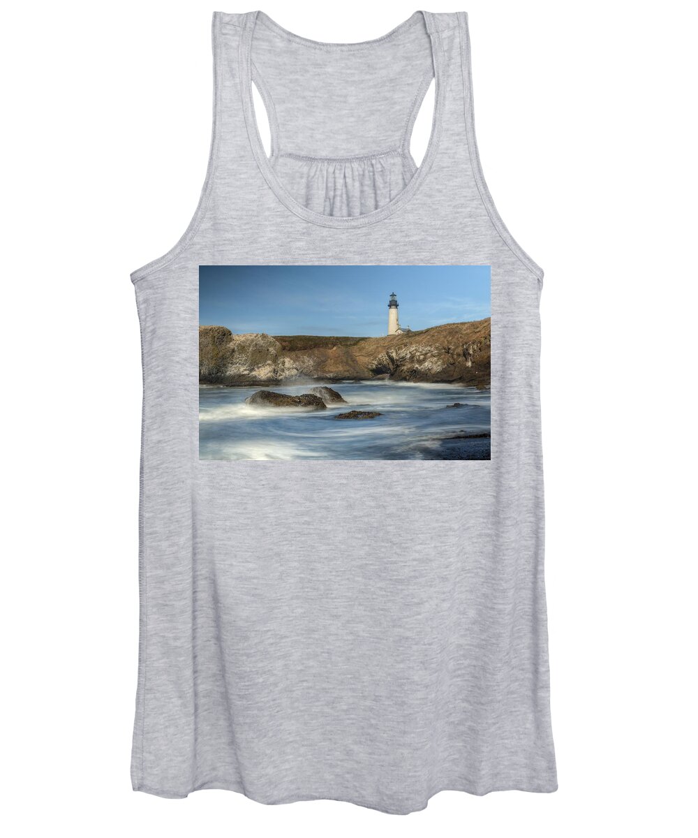Yaquina Head Women's Tank Top featuring the photograph Soft Surf 0013 by Kristina Rinell
