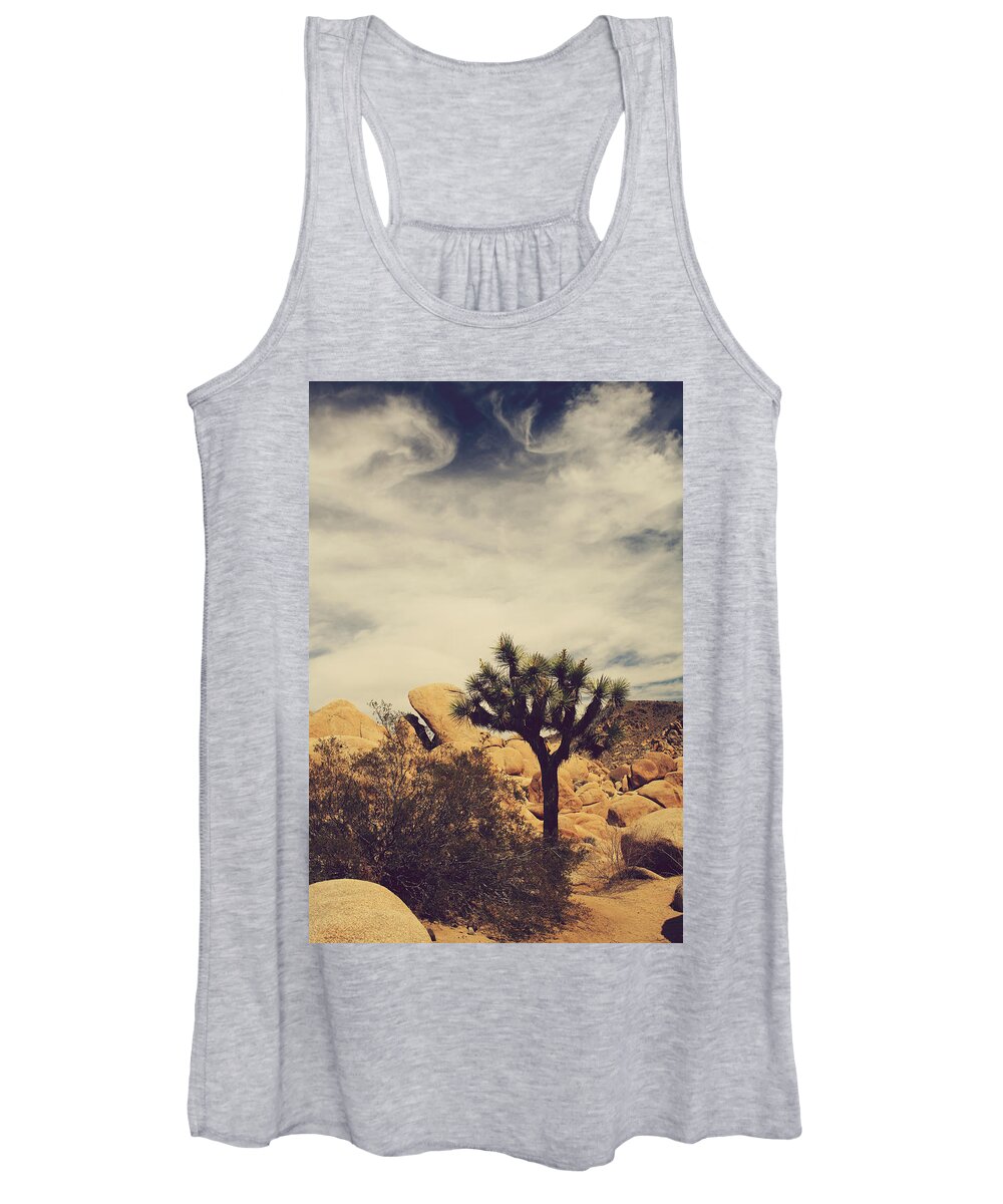 Joshua Tree National Park Women's Tank Top featuring the photograph Solitary Man by Laurie Search