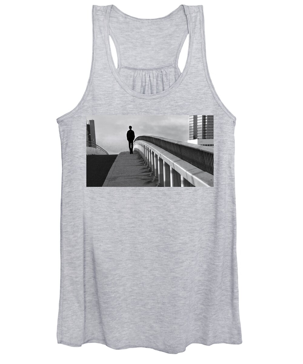 Solitude Women's Tank Top featuring the photograph Somber Stroll by Denise Dube
