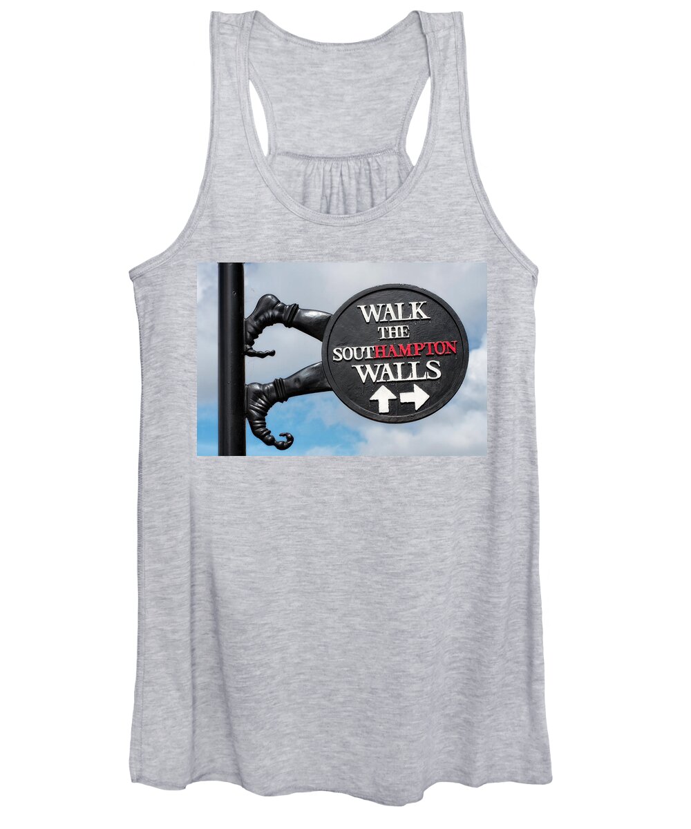 Sign Women's Tank Top featuring the photograph Southampton by Shirley Mitchell