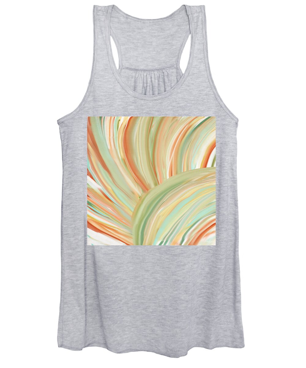 Peach Women's Tank Top featuring the painting Spring Colors by Lourry Legarde