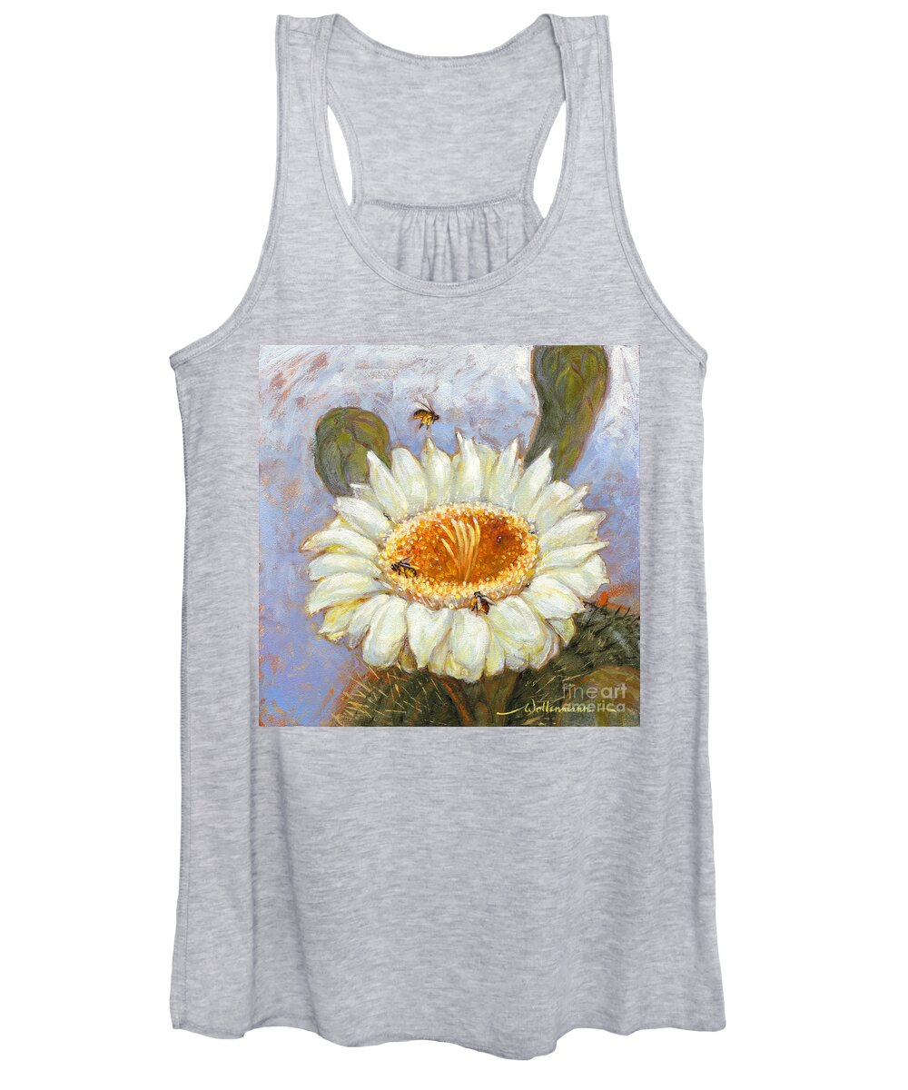 Saguaro Women's Tank Top featuring the painting Spring Trio by Randy Wollenmann