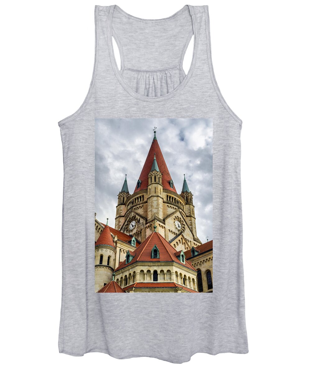 St Women's Tank Top featuring the photograph St. Francis of Assisi Church in Vienna by Pablo Lopez