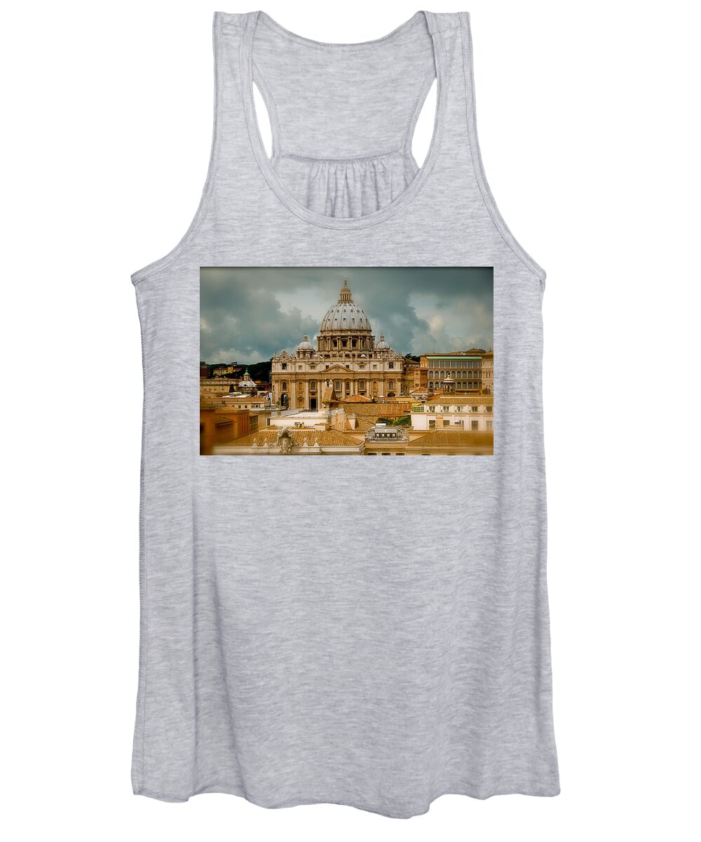 Basilica Women's Tank Top featuring the photograph St. Peters Basilica by Will Wagner