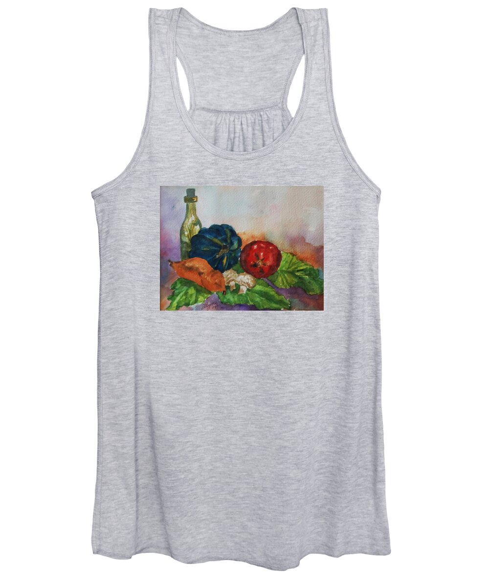 Still Life Women's Tank Top featuring the painting Still Life with Bottle by Ellen Levinson