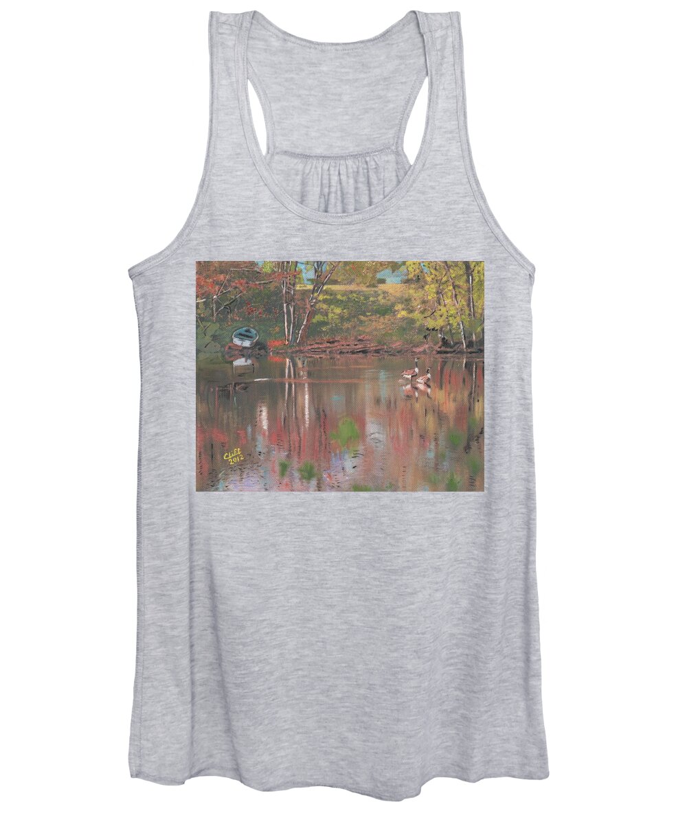 River Women's Tank Top featuring the painting Sudbury River by Cliff Wilson