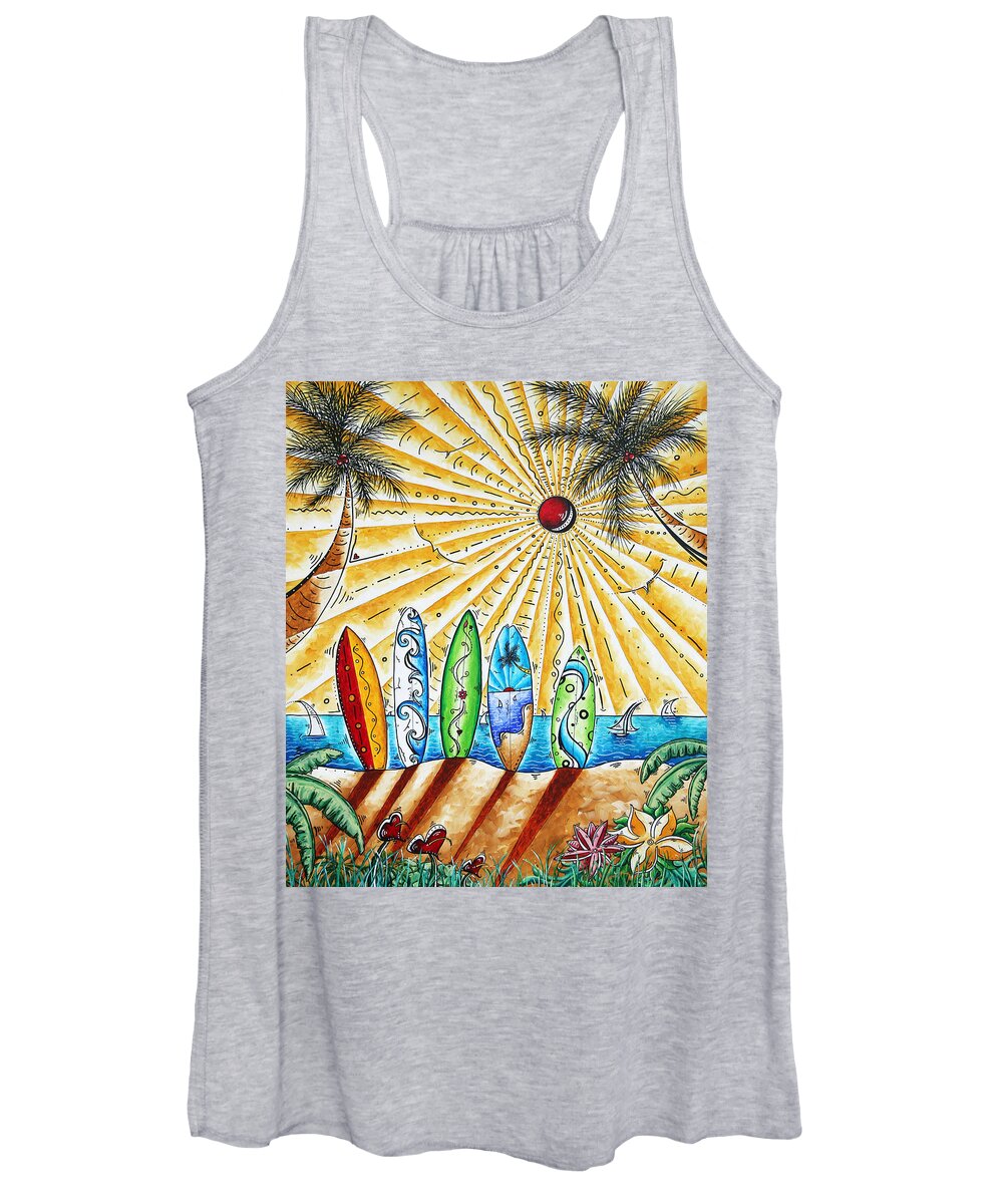 Tropical Women's Tank Top featuring the painting Summer Break by MADART by Megan Aroon