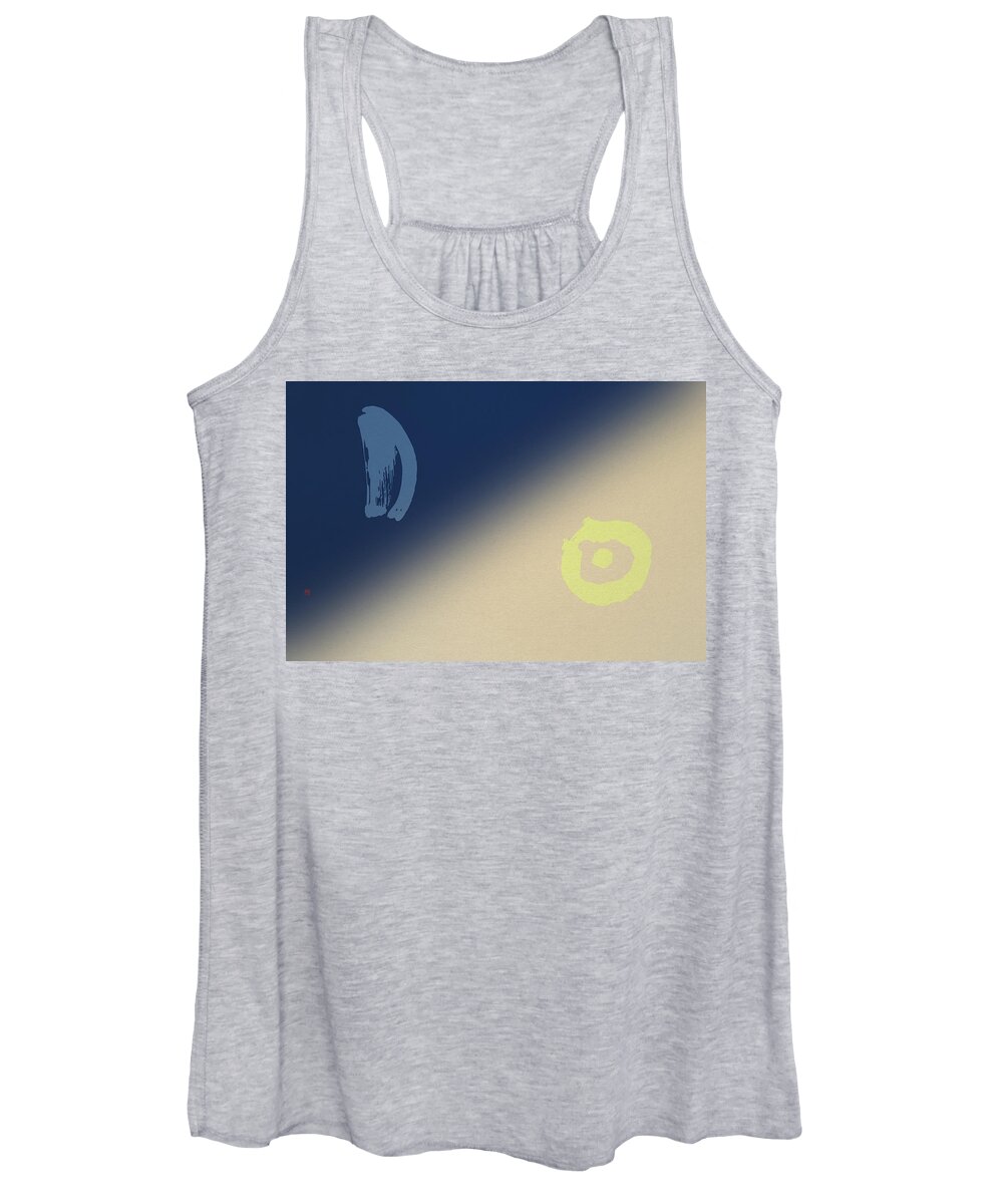 Sun Women's Tank Top featuring the painting Sun and moon by Ponte Ryuurui