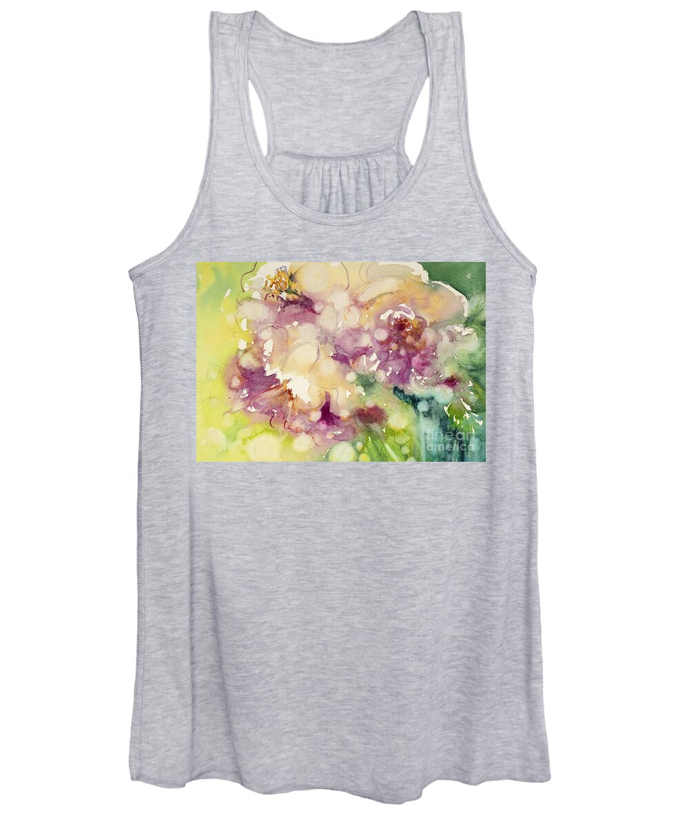 Rose Women's Tank Top featuring the painting Sundappled Rose by Judith Levins