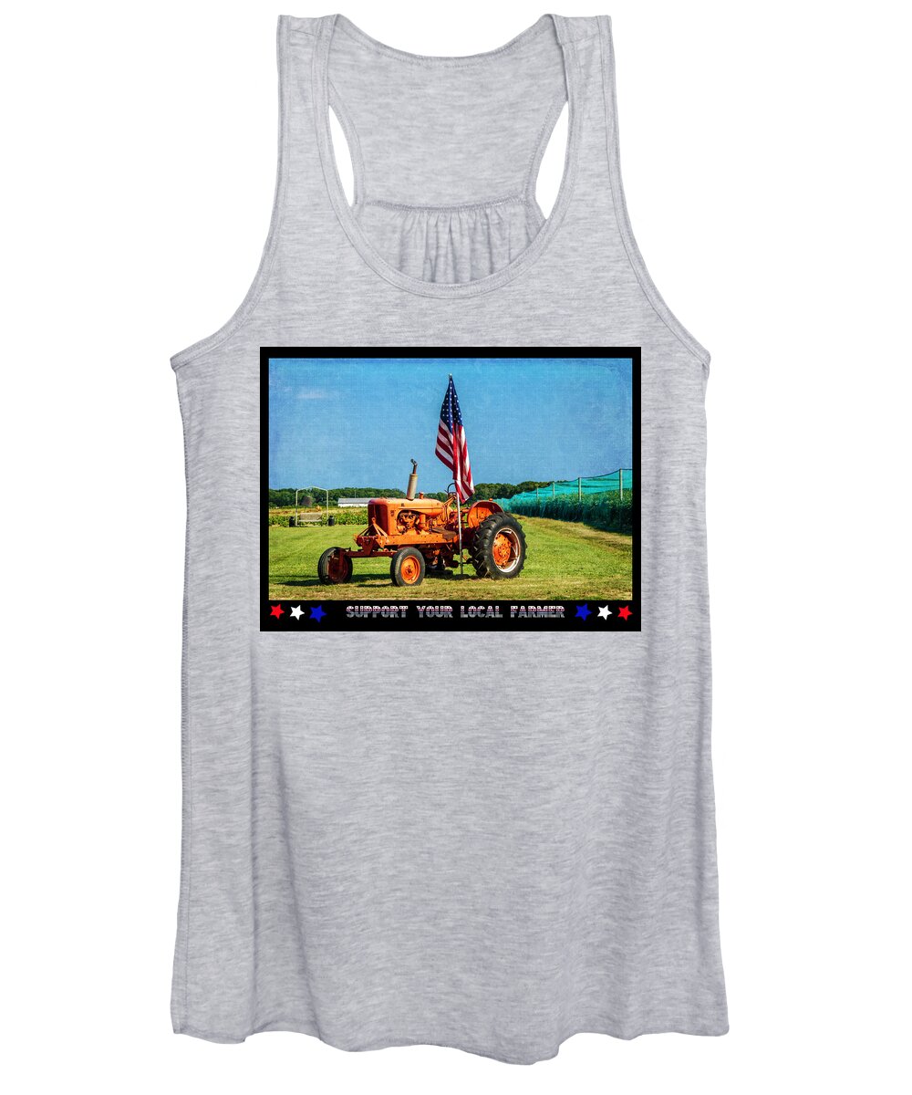 Poster Women's Tank Top featuring the photograph Support Your Local Farmer by Cathy Kovarik