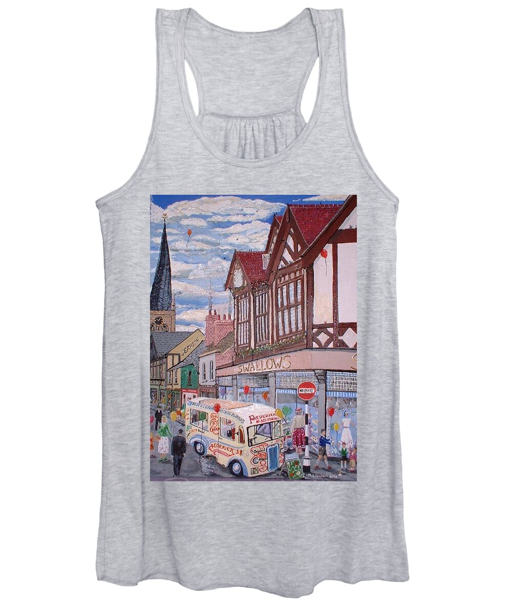 Chesterfield Women's Tank Top featuring the painting Swallows by Asa Jones