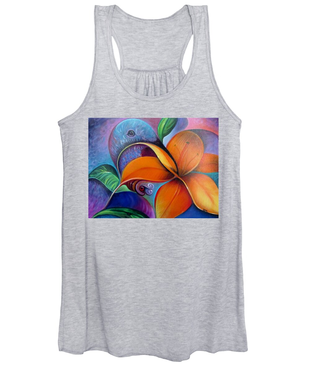 Curvismo Women's Tank Top featuring the painting Sweet Nectar by Sherry Strong