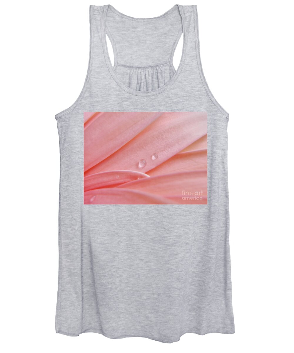 Pink Flower Women's Tank Top featuring the photograph Tears Flow For You by Andrea Kollo