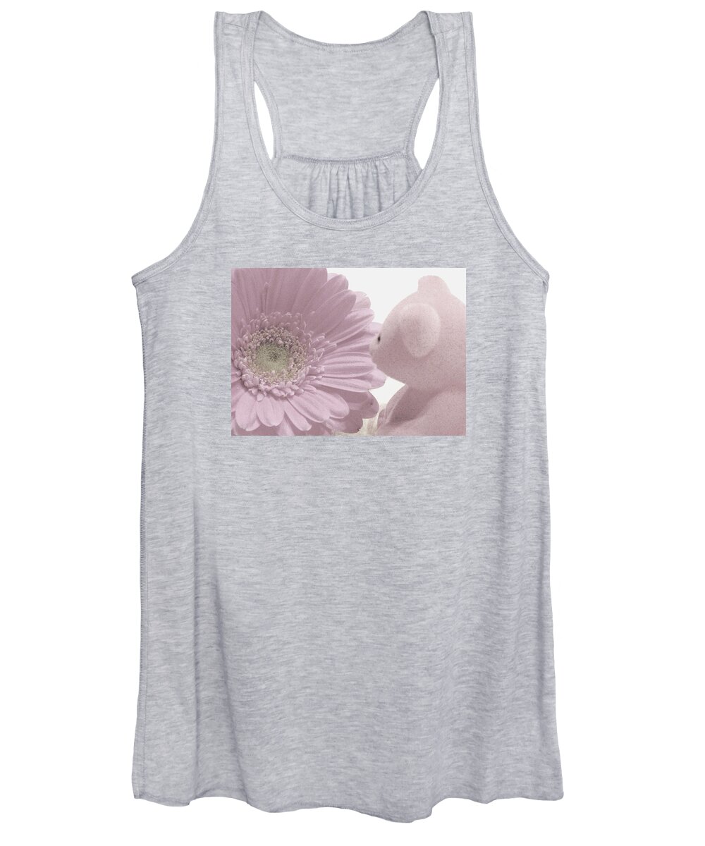 Teddy Bears Women's Tank Top featuring the photograph Tenderly by Angela Davies