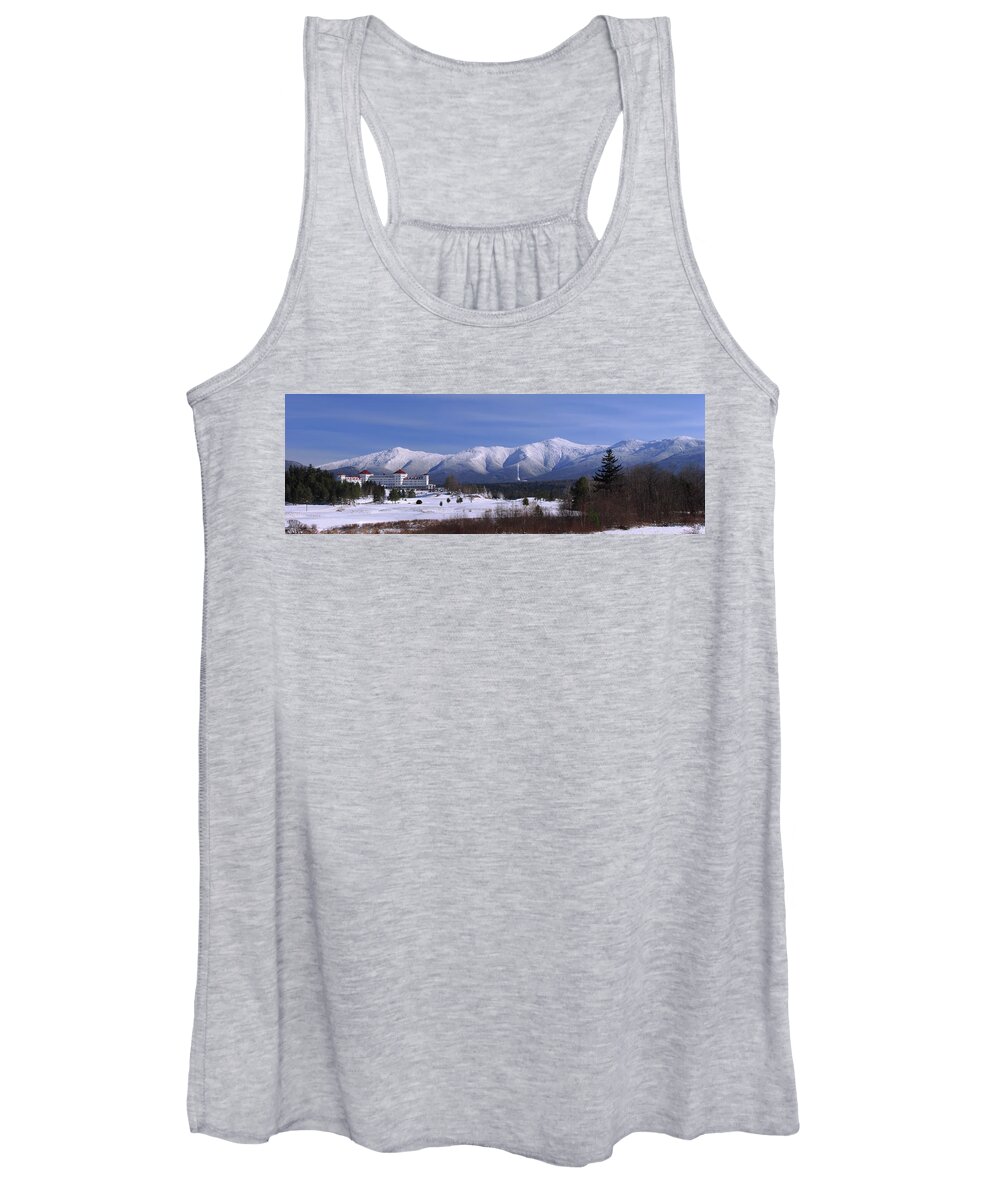 New Hampshire Women's Tank Top featuring the photograph The Classic Mount Washington Hotel Shot by White Mountain Images
