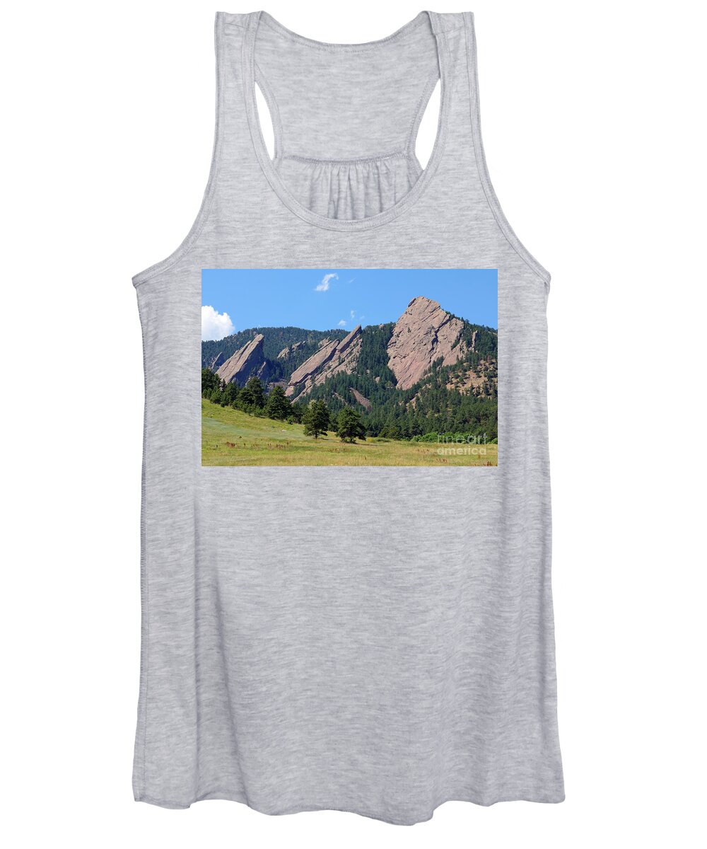 Colorado Women's Tank Top featuring the photograph The Flatirons by Bob Hislop