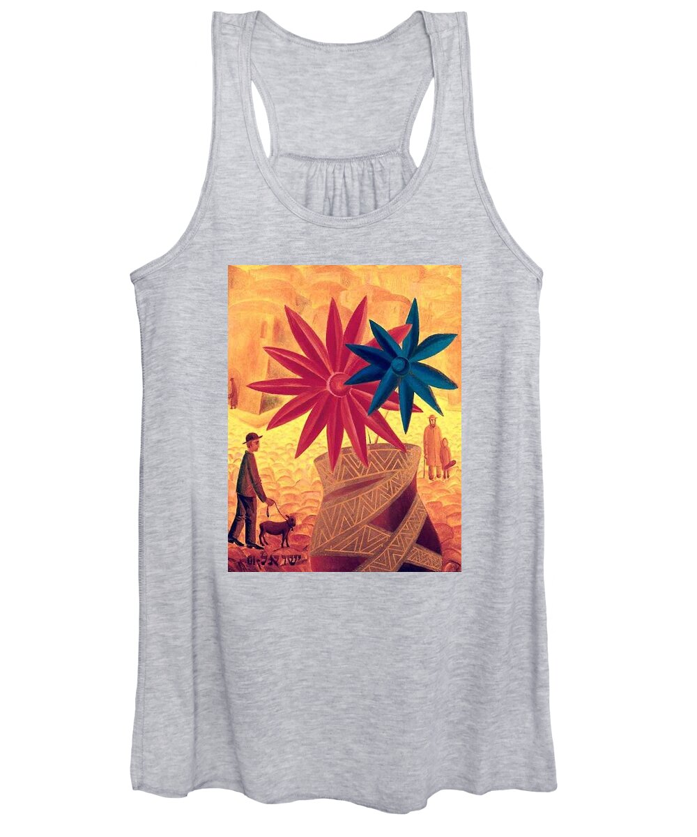 The Golden Jar Women's Tank Top featuring the painting The Golden Jar by Israel Tsvaygenbaum