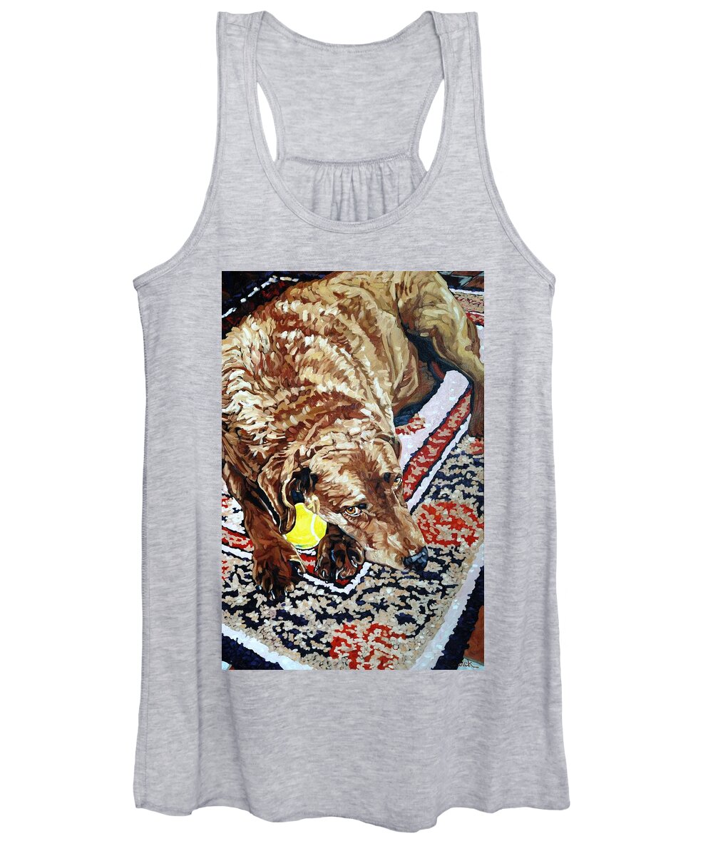 Chesapeake Women's Tank Top featuring the painting The Guardian by Phil Chadwick