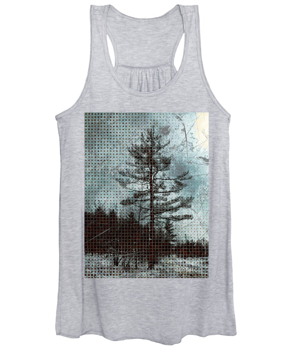 Pine Women's Tank Top featuring the digital art The Old Pine by Claire Bull