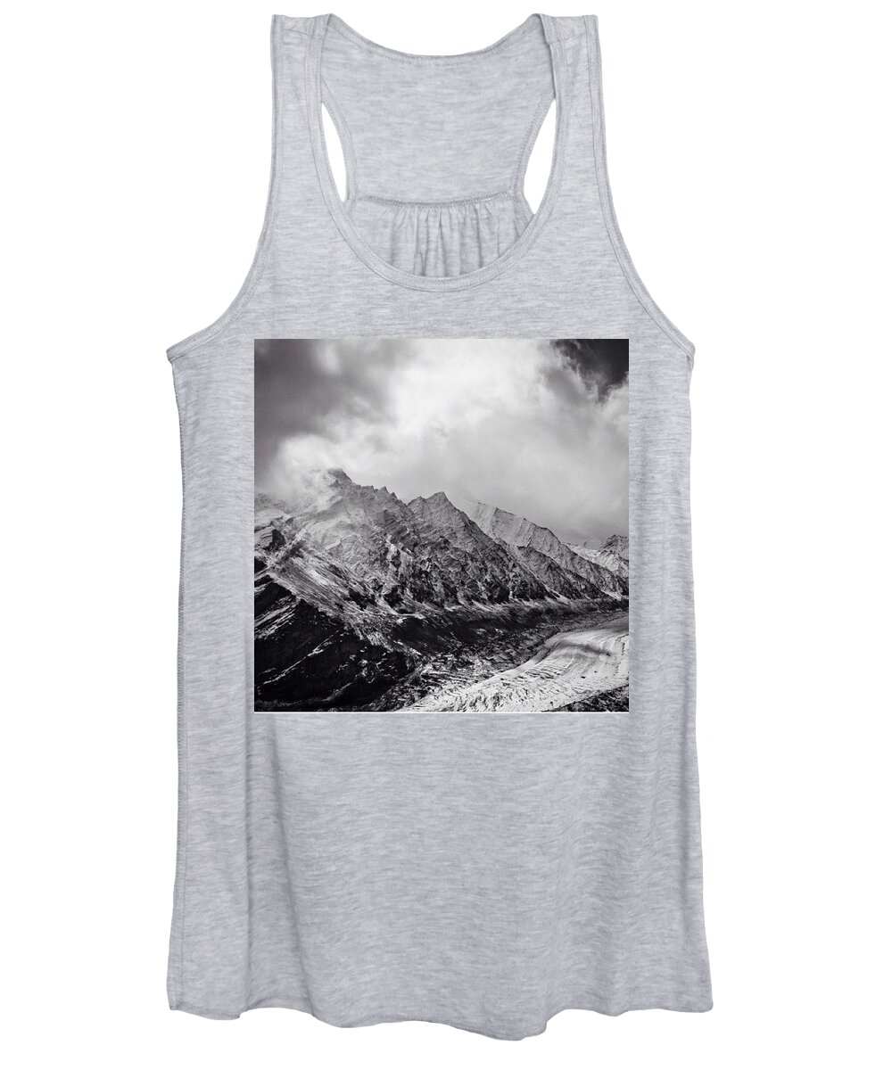 Mountains Women's Tank Top featuring the photograph The Sharp Edges Of The Himalayas by Aleck Cartwright