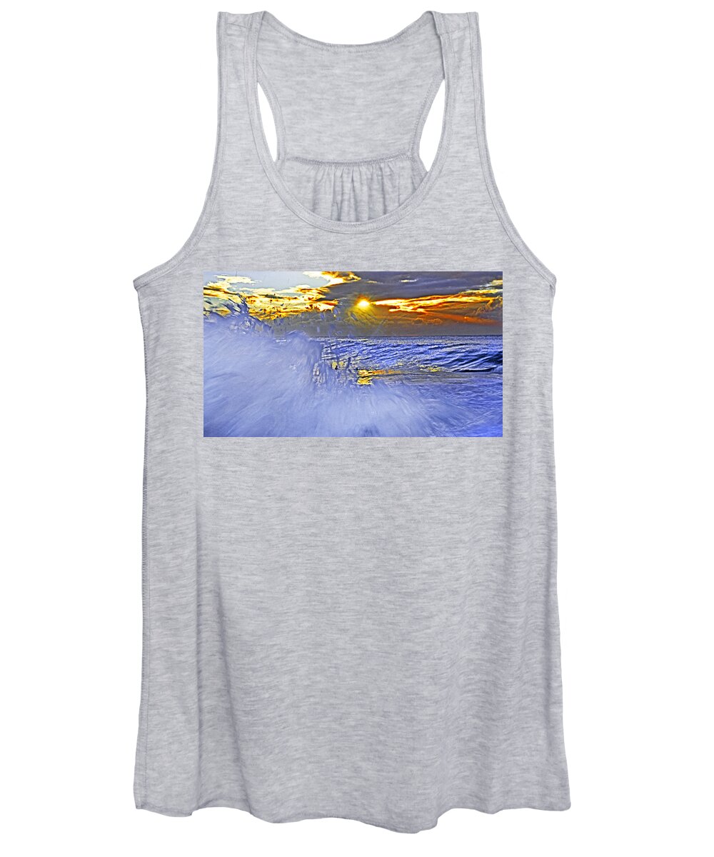 #dee Why Women's Tank Top featuring the photograph The Wave Which Got Me by Miroslava Jurcik