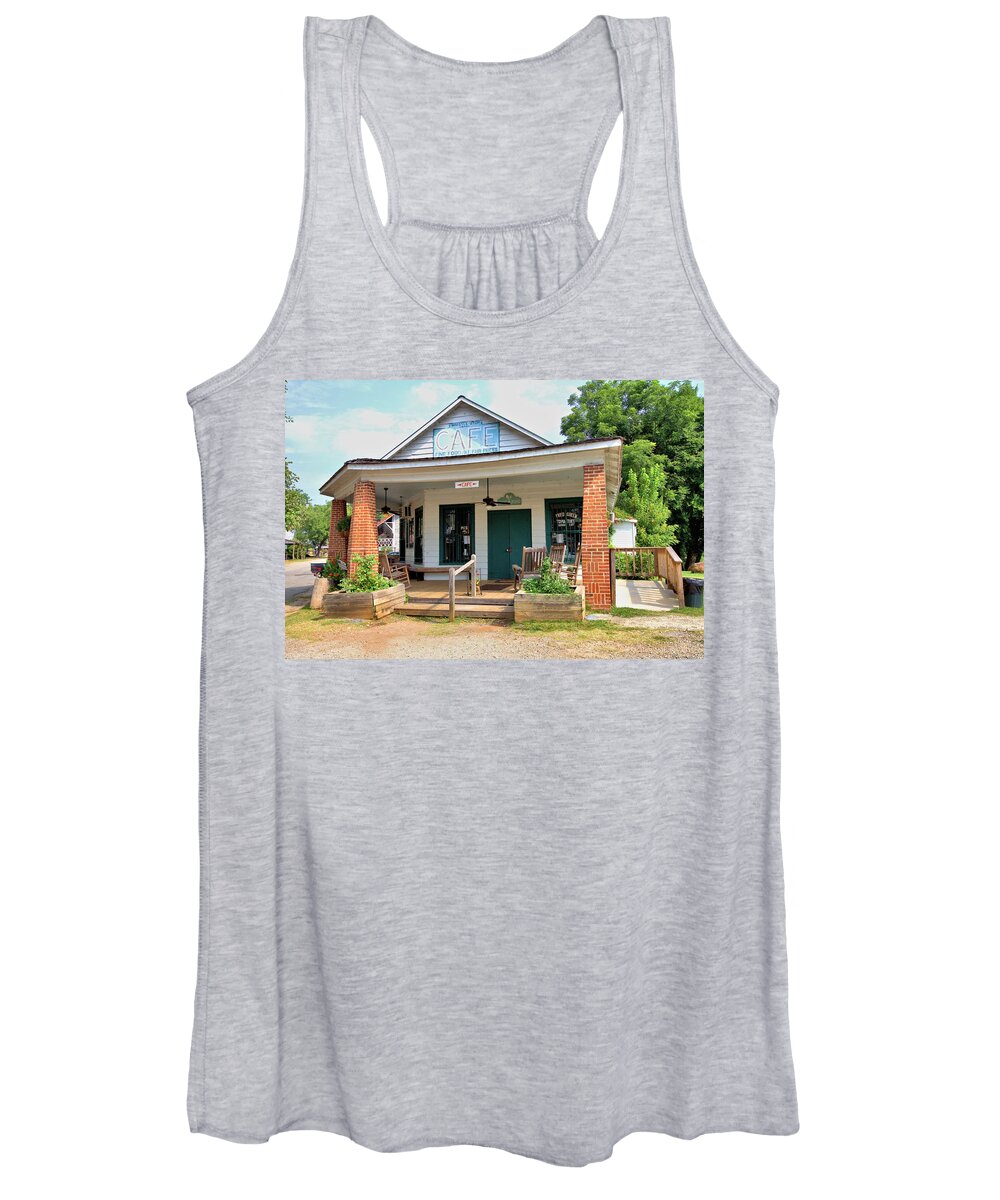 5985 Women's Tank Top featuring the photograph The Whistle Stop Cafe by Gordon Elwell