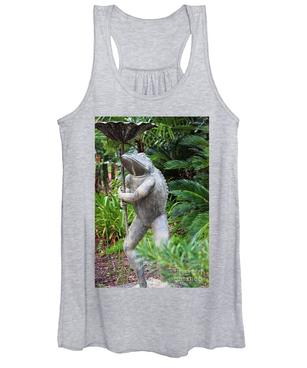 Toad Women's Tank Top featuring the photograph This Is Just My Day Job - Garden Art by Ella Kaye Dickey