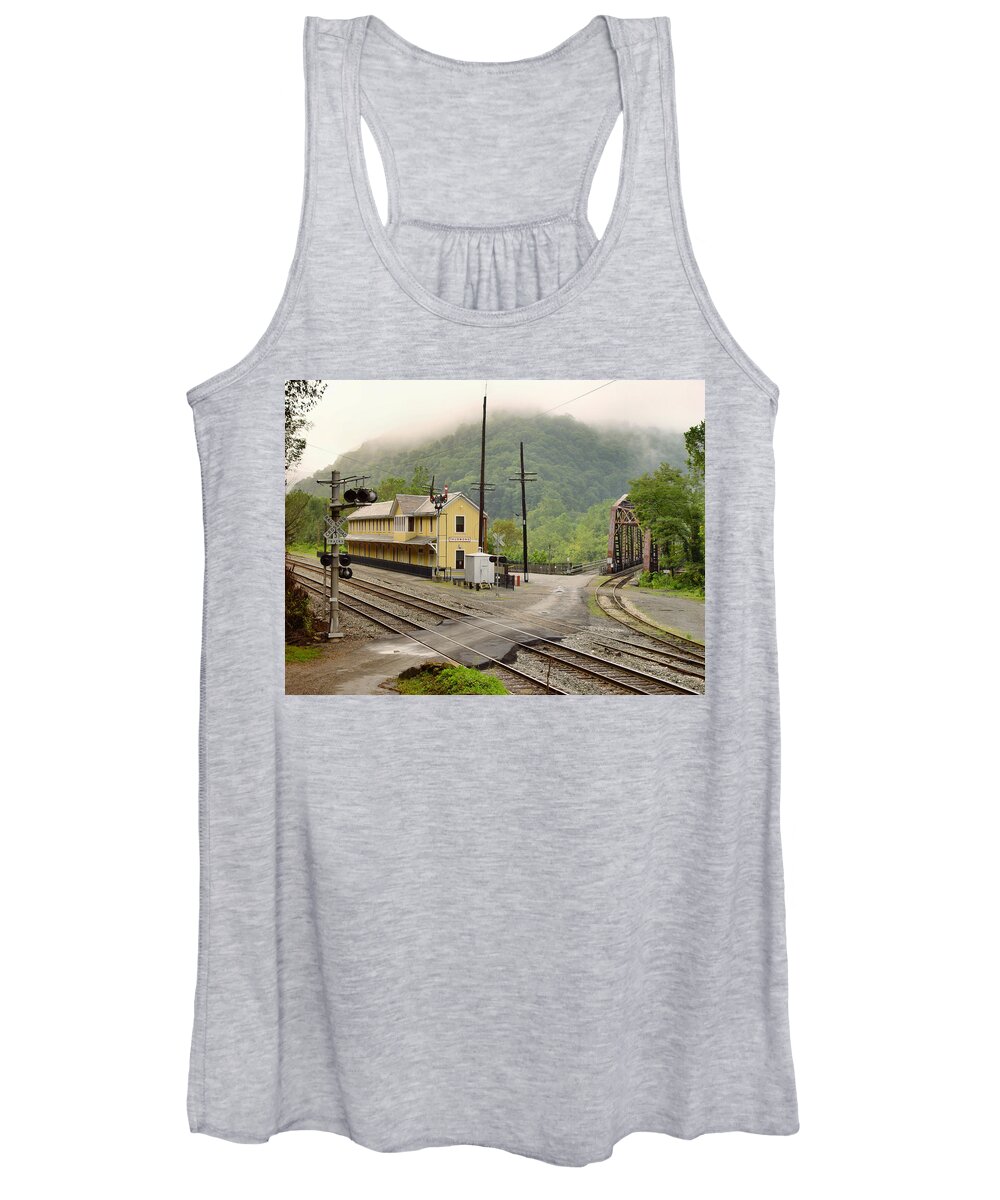 Thurmond Women's Tank Top featuring the photograph Thurmond in the Morning by Mary Almond