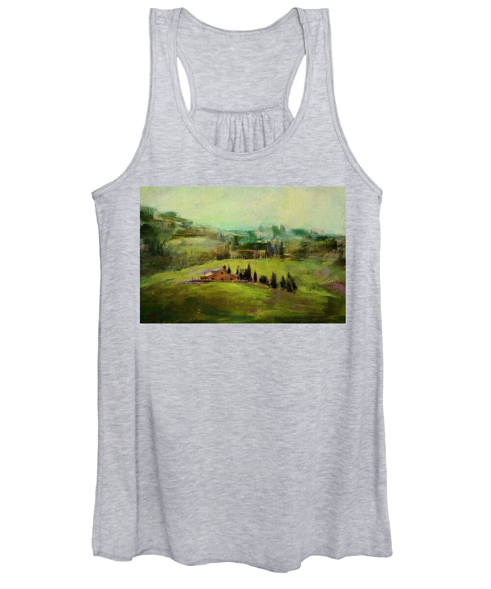 Tuscany Women's Tank Top featuring the photograph Tuscan Farmhouse by Carla Parris