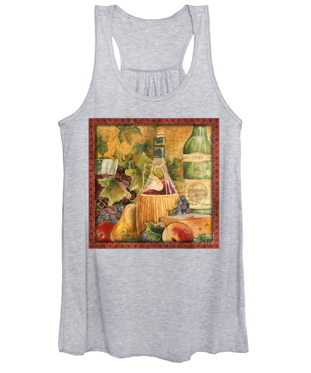 Original Women's Tank Top featuring the painting Tuscan Wine-C by Jean Plout