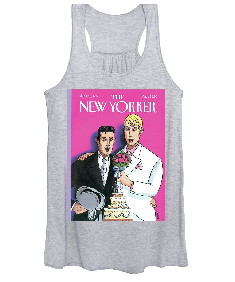 June Women's Tank Top featuring the painting New Yorker June 13th, 1994 by Jacques de Loustal