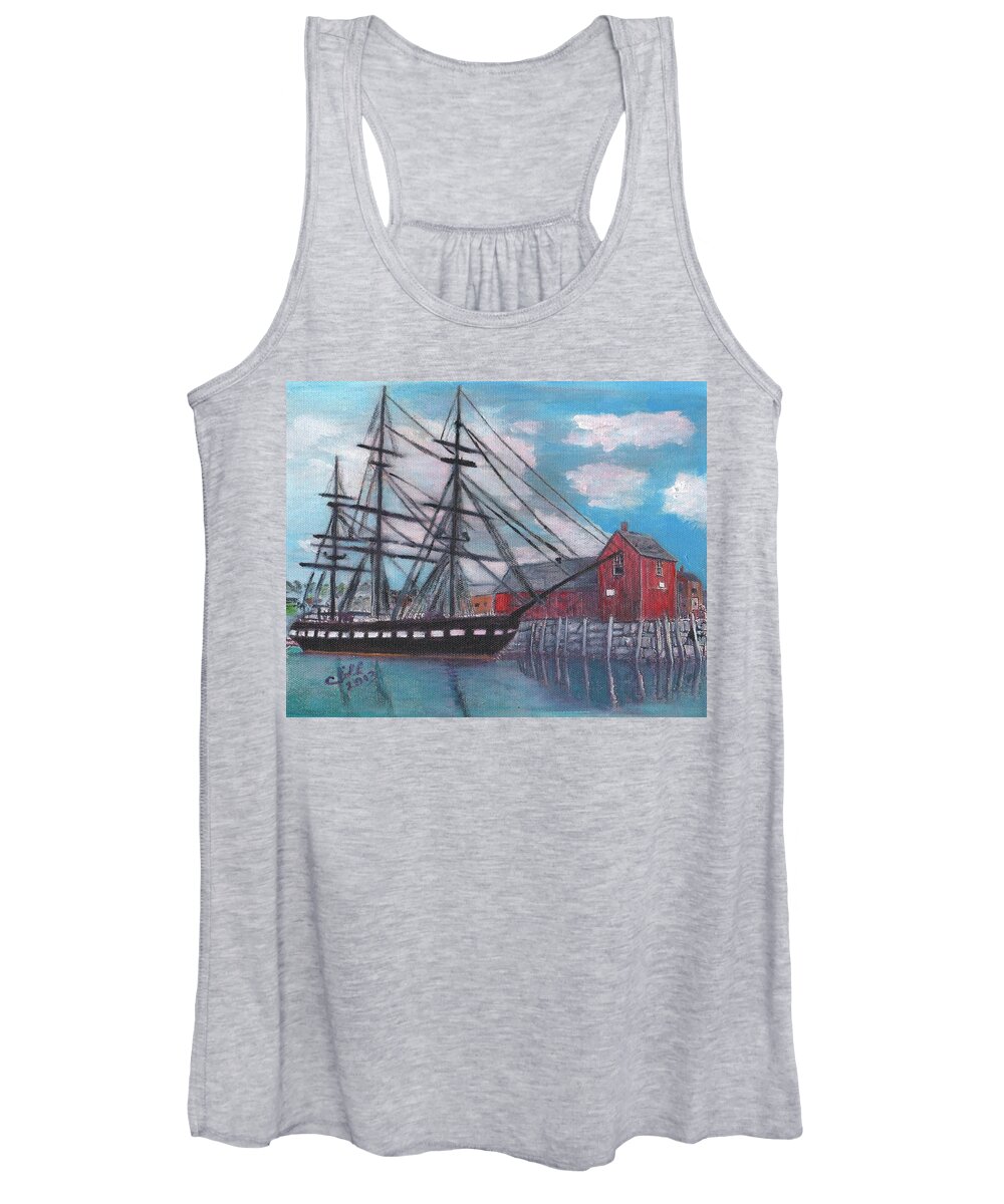 Bradley Wharf Women's Tank Top featuring the painting Unconstitutional by Cliff Wilson
