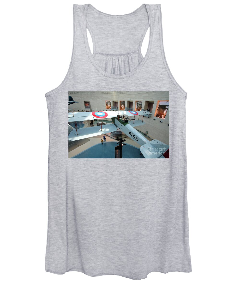 Biplane Women's Tank Top featuring the photograph Under the Jenny at the Marine Corps Museum by William Kuta