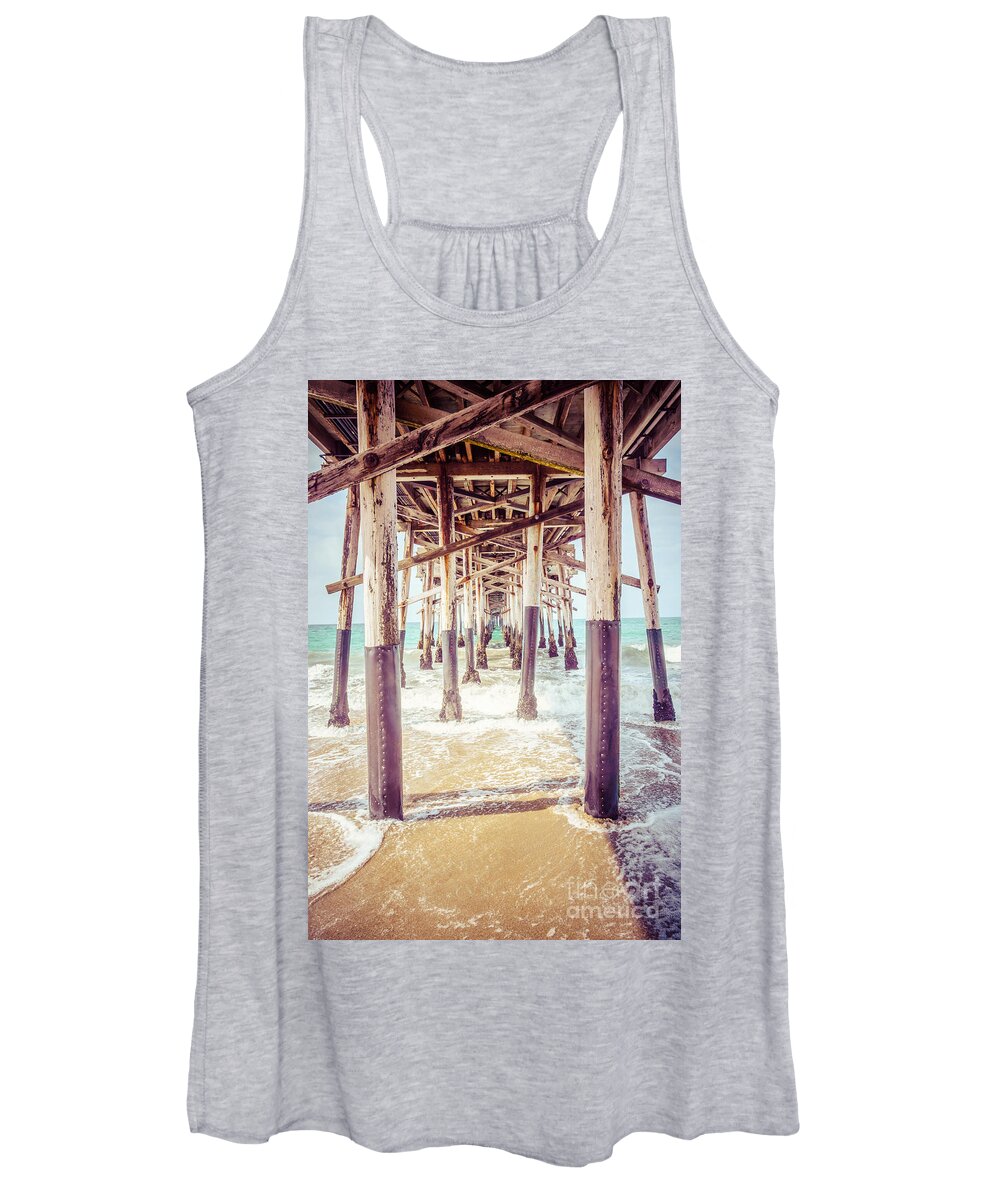 1950s Women's Tank Top featuring the photograph Under the Pier in Southern California Picture by Paul Velgos