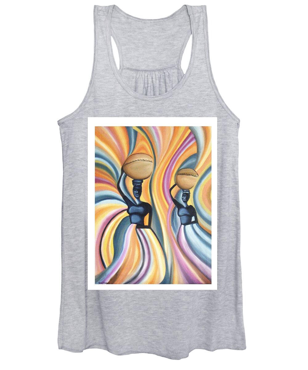 Oil Women's Tank Top featuring the painting Unity by Olaoluwa Smith