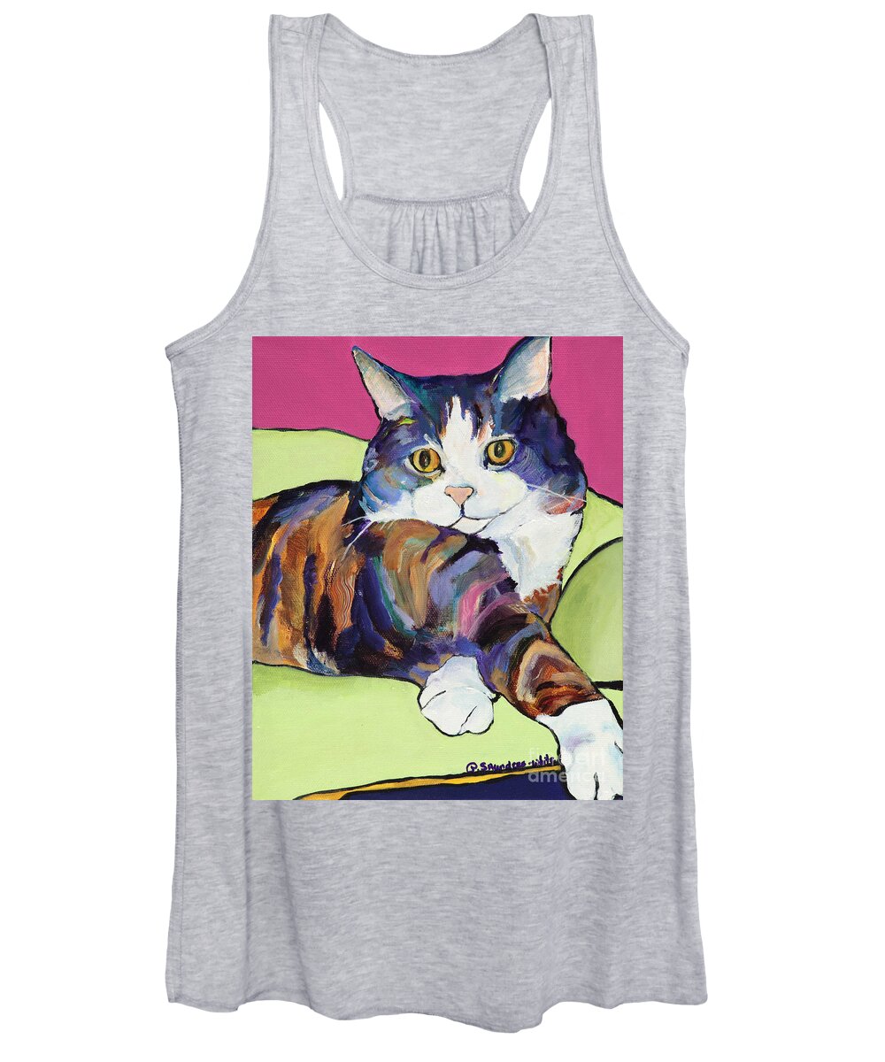 Pat Saunders-white Canvas Prints Women's Tank Top featuring the painting Ursula by Pat Saunders-White